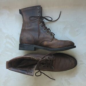 Lehigh Steel Toe Safety Boots Brown Leather Women's 8.5